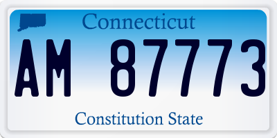 CT license plate AM87773