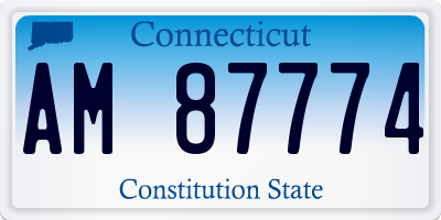 CT license plate AM87774