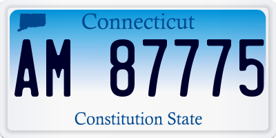 CT license plate AM87775