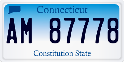 CT license plate AM87778