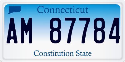 CT license plate AM87784
