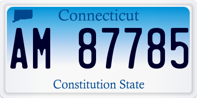 CT license plate AM87785