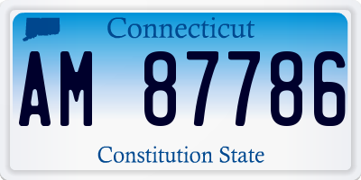 CT license plate AM87786