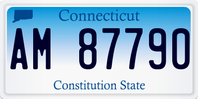 CT license plate AM87790