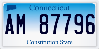 CT license plate AM87796