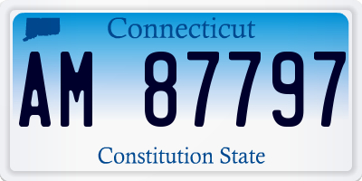 CT license plate AM87797