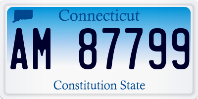 CT license plate AM87799