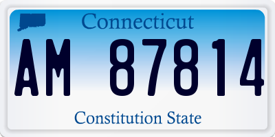 CT license plate AM87814
