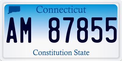 CT license plate AM87855