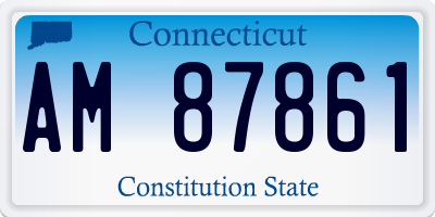 CT license plate AM87861
