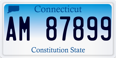 CT license plate AM87899
