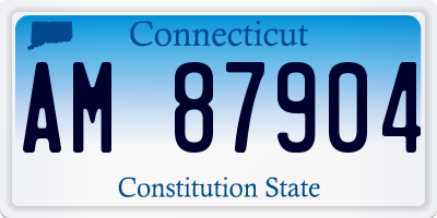 CT license plate AM87904
