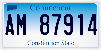CT license plate AM87914