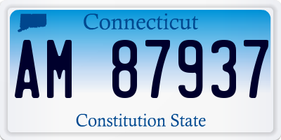 CT license plate AM87937