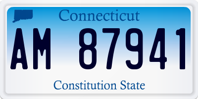 CT license plate AM87941