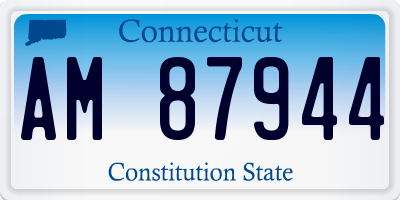 CT license plate AM87944