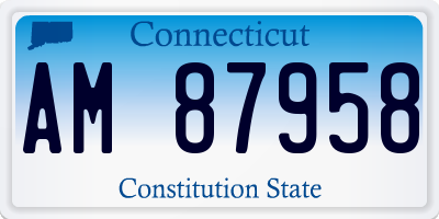 CT license plate AM87958