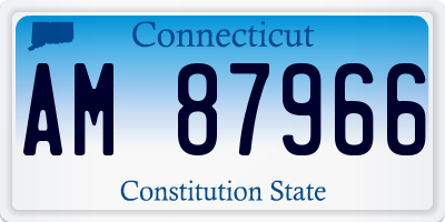 CT license plate AM87966