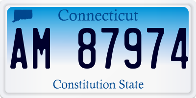 CT license plate AM87974