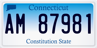 CT license plate AM87981