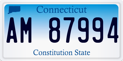 CT license plate AM87994