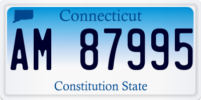 CT license plate AM87995