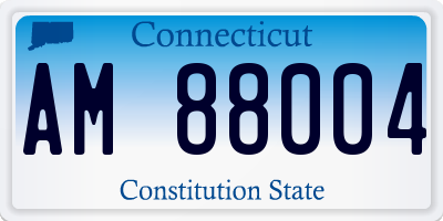 CT license plate AM88004