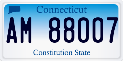 CT license plate AM88007
