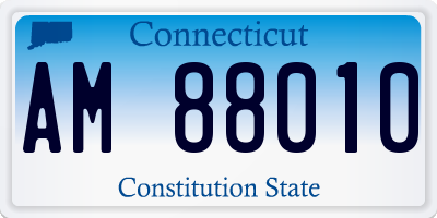 CT license plate AM88010