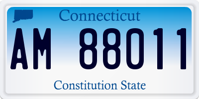 CT license plate AM88011