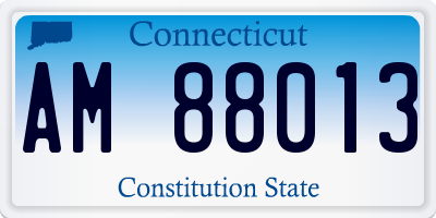 CT license plate AM88013