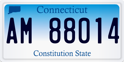 CT license plate AM88014
