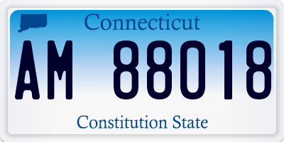 CT license plate AM88018