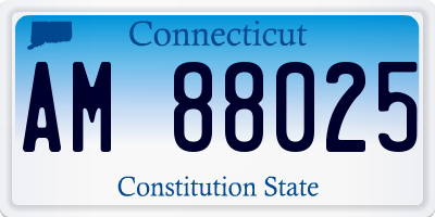 CT license plate AM88025