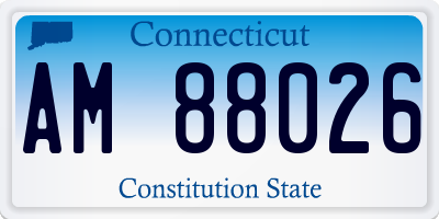 CT license plate AM88026