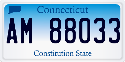 CT license plate AM88033
