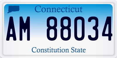 CT license plate AM88034