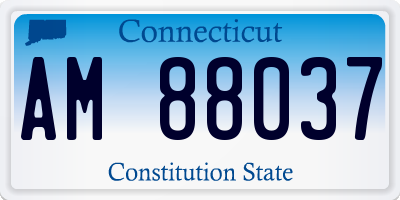 CT license plate AM88037
