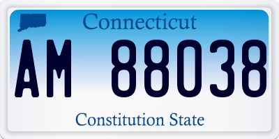 CT license plate AM88038