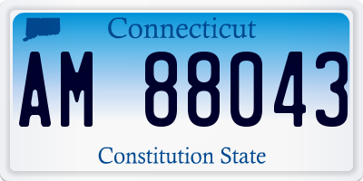 CT license plate AM88043