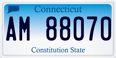 CT license plate AM88070