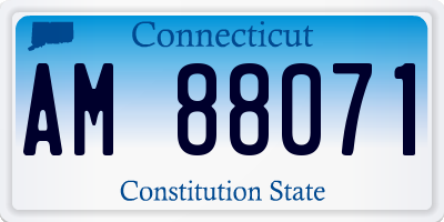 CT license plate AM88071