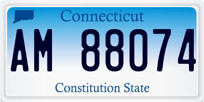 CT license plate AM88074