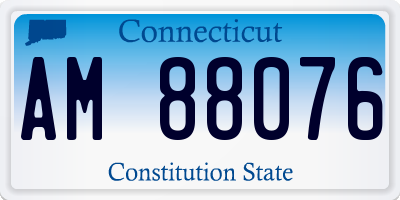 CT license plate AM88076