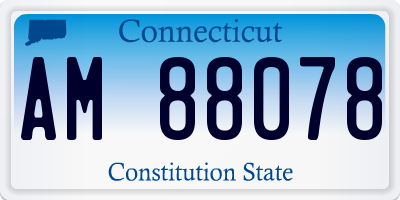 CT license plate AM88078