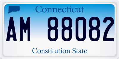 CT license plate AM88082
