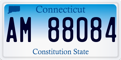 CT license plate AM88084