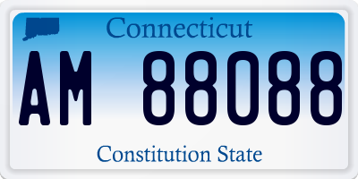 CT license plate AM88088