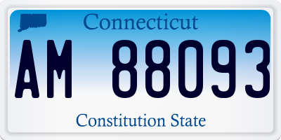 CT license plate AM88093
