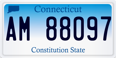 CT license plate AM88097